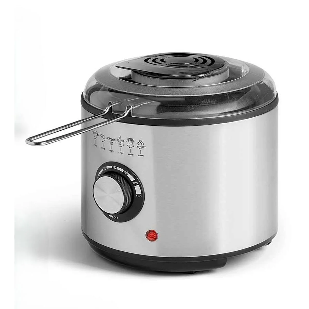 Freidora Argon Negro Transparente Plateado 1 L 950 W