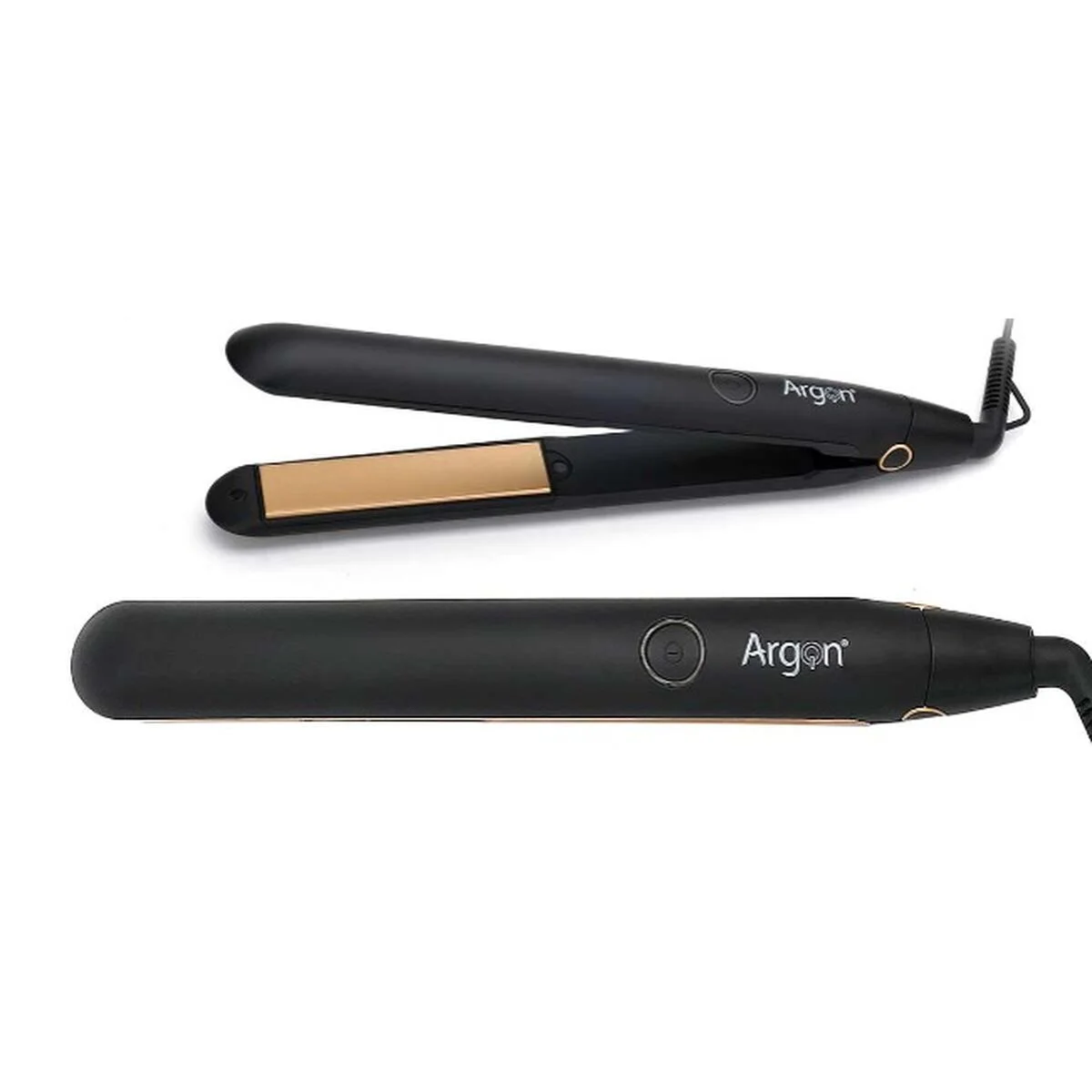 Plancha de Pelo Argon Negro Dorado 35 W