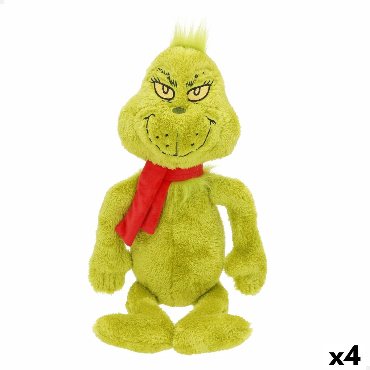 Peluche The Grinch Rojo Poliéster Felpa (4 Unidades)