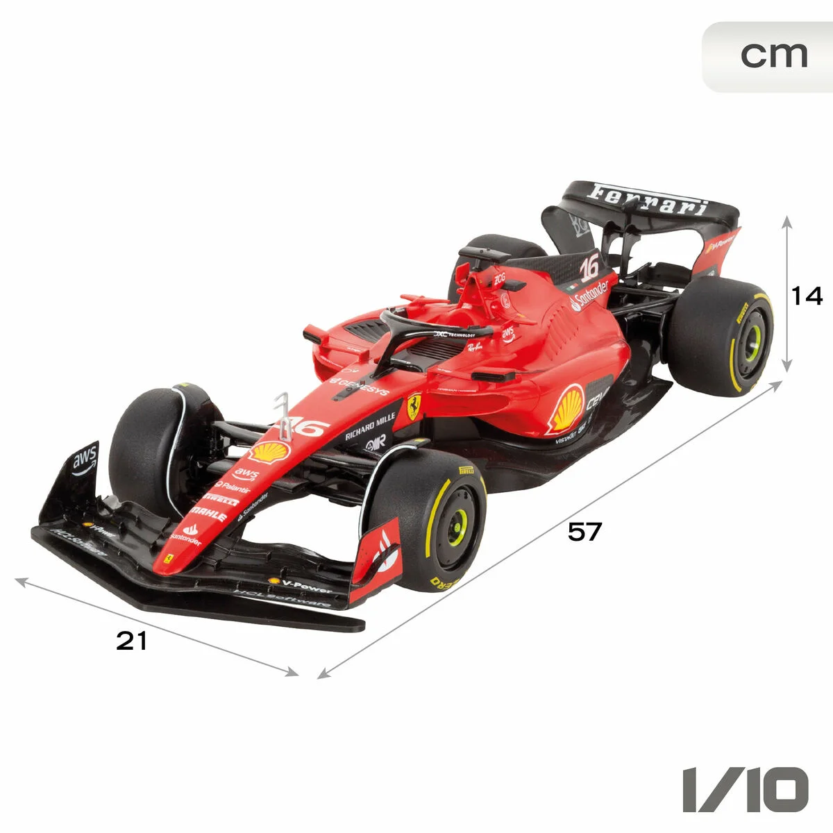 Coche Radio Control Ferrari F1 2023 1:10 (2 Unidades)
