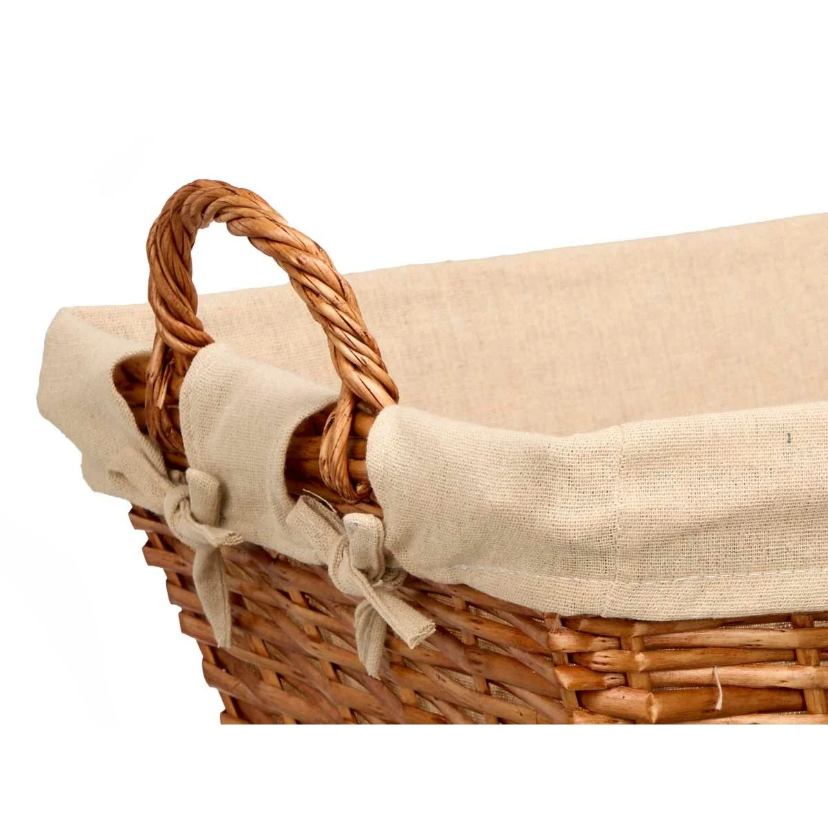 Cesta Multiusos Kipit Natural Poliéster Algodón Mimbre (12 Unidades)