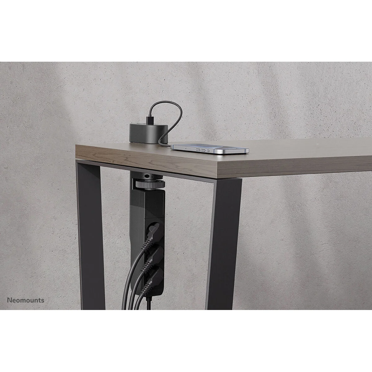 Regleta Neomounts VOLT DESK CLAMP Negro (1,4 m)