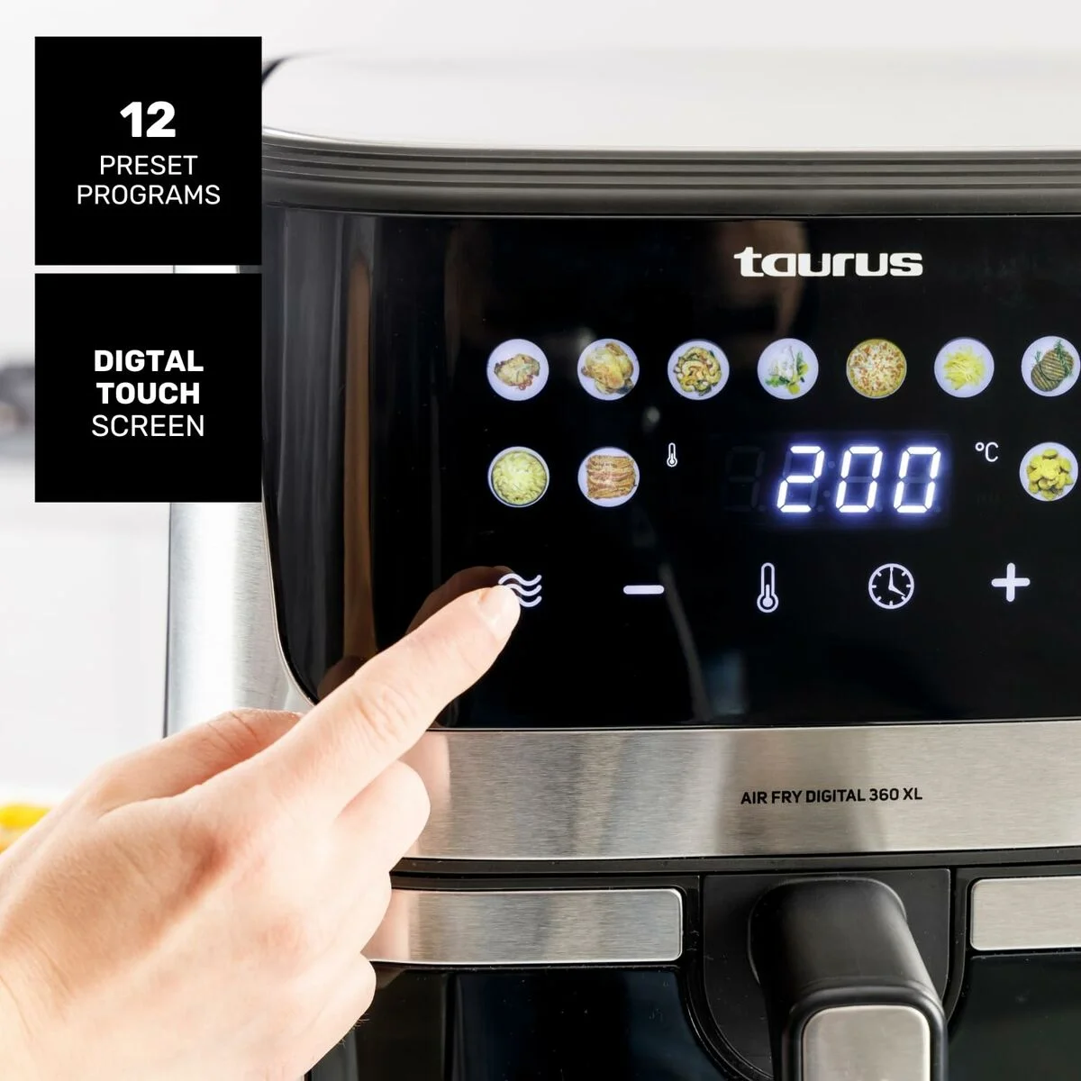 Freidora de Aire Taurus AIR FRY 360XL Negro 2100 W 8 L