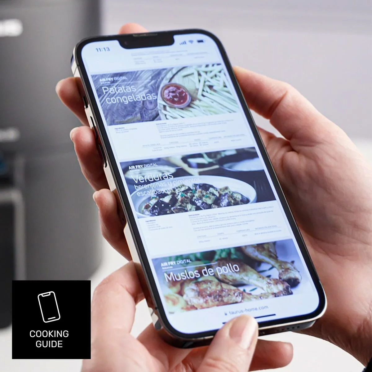 Freidora de Aire Taurus AIR FRY 360XL Negro 2100 W 8 L