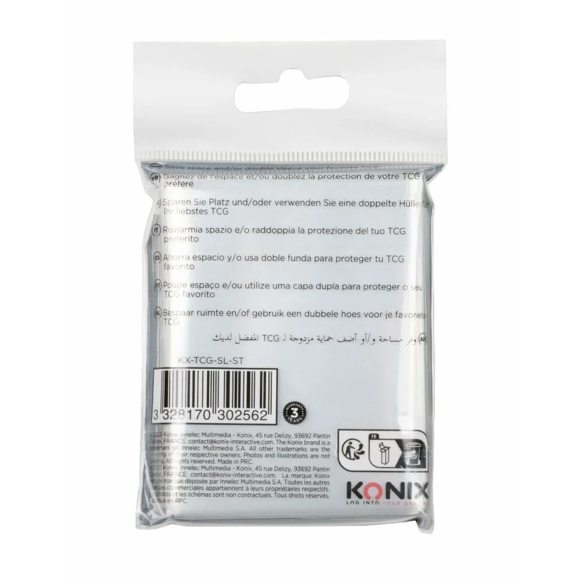 Fundas para cartas KONIX 100 Unidades