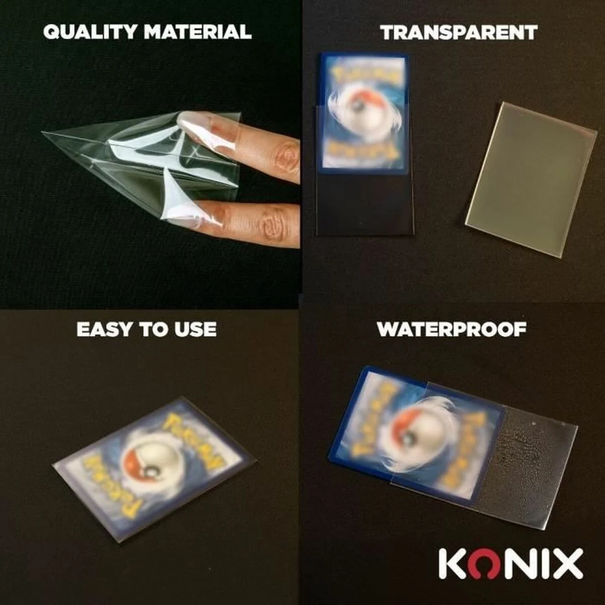 Fundas para cartas KONIX 100 Unidades