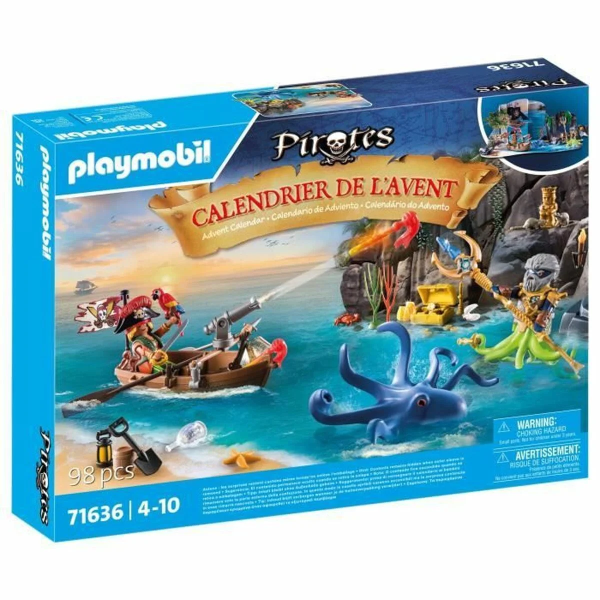 Calendario de Adviento Playmobil 71636 Pirate Advent Calendar Plástico