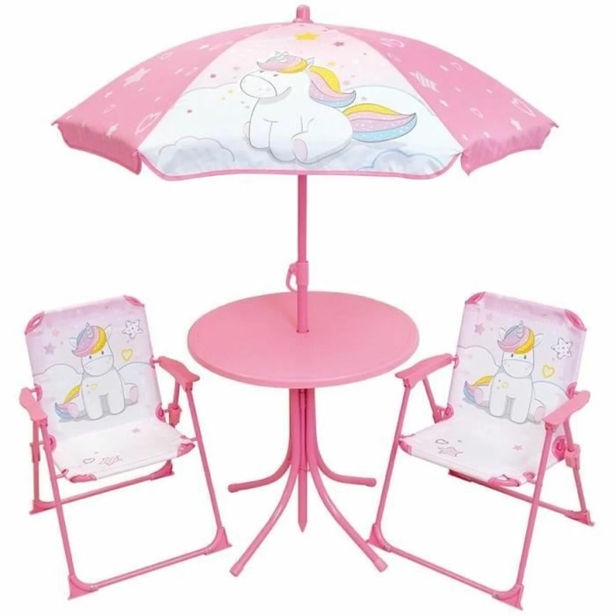 Conjunto de Mesa y Sillas para Niños Fun House Unicorn Rosa