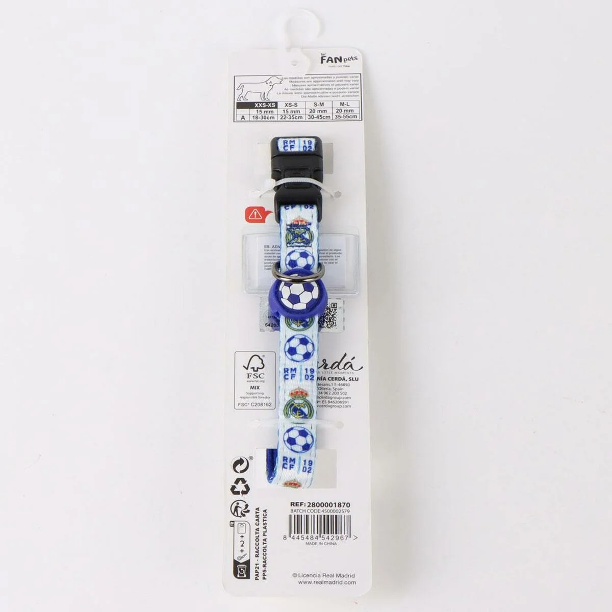 Collar para Perro Real Madrid C.F. Azul