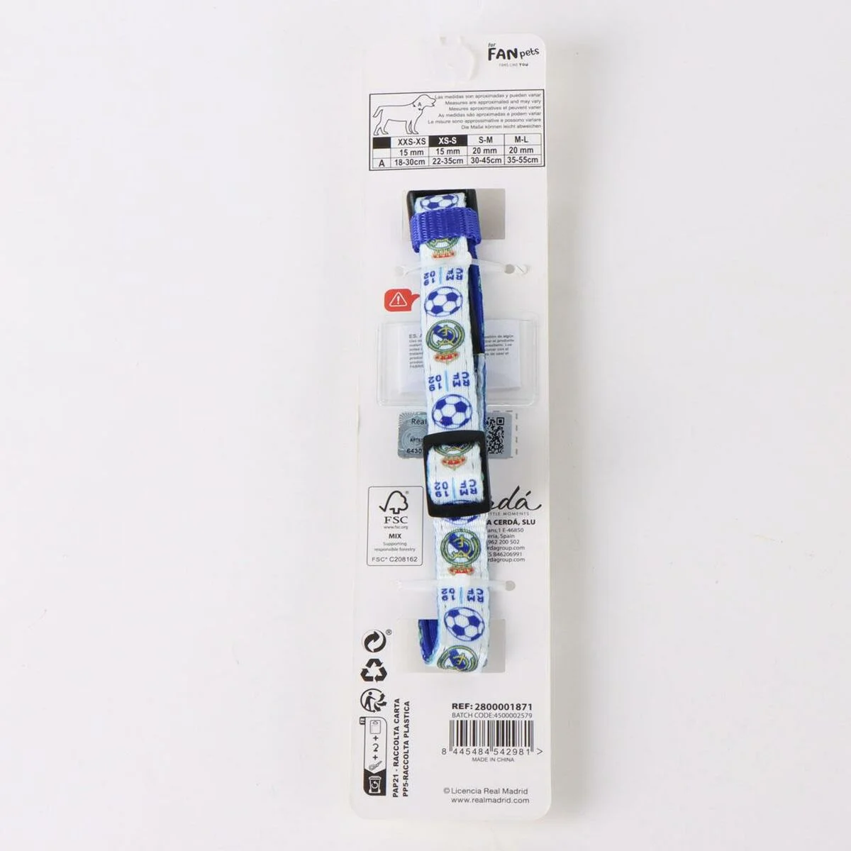 Collar para Perro Real Madrid C.F. Azul