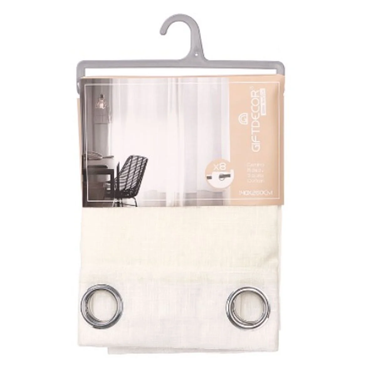 Cortina Gift Decor Blanco 140 x 260 cm Rayas (6 Unidades)