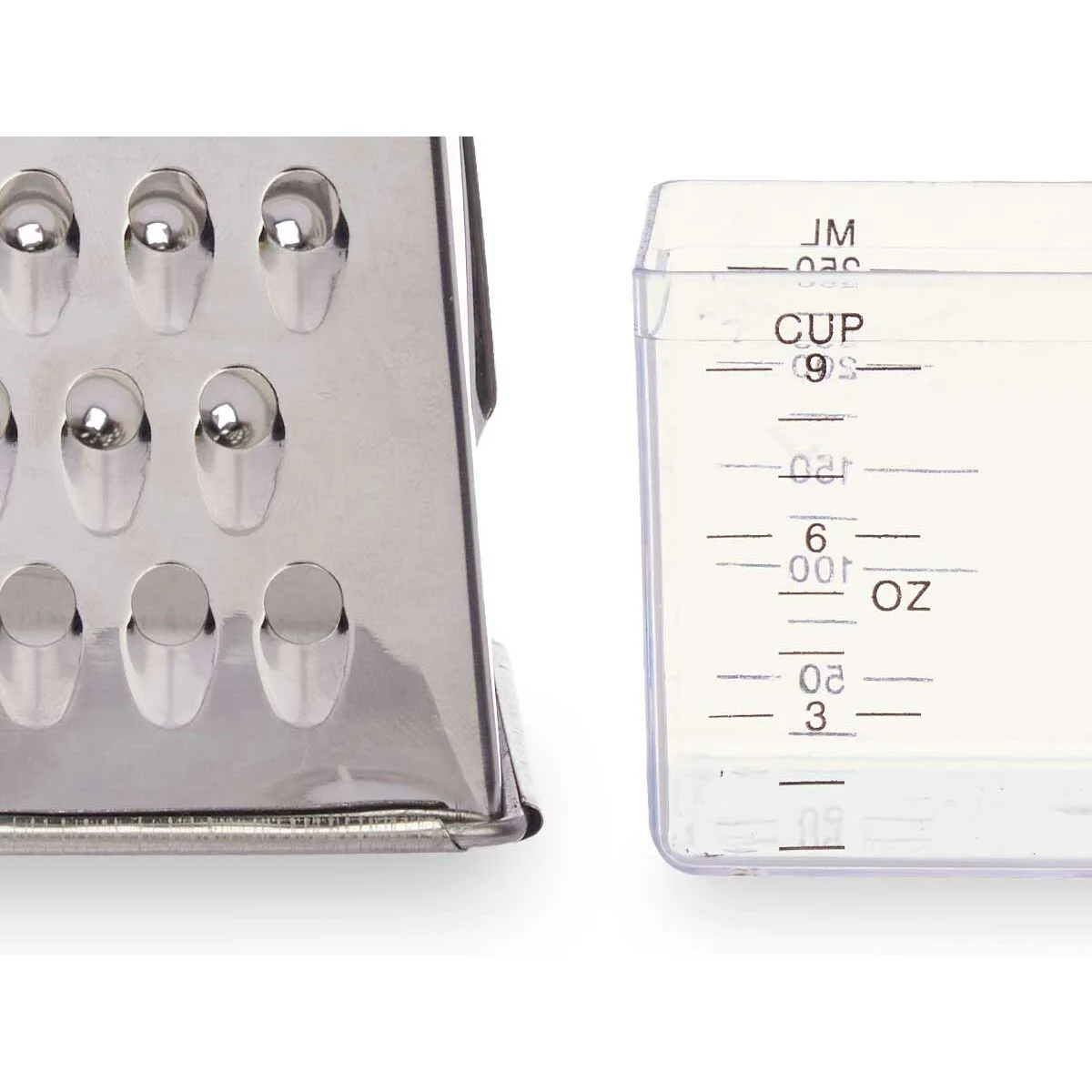 Rallador con Depósito Kinvara Transparente Plateado Acero Inoxidable Polipropileno Poliestireno 9 x 6,7 x 20,5 cm (12 Unidades)