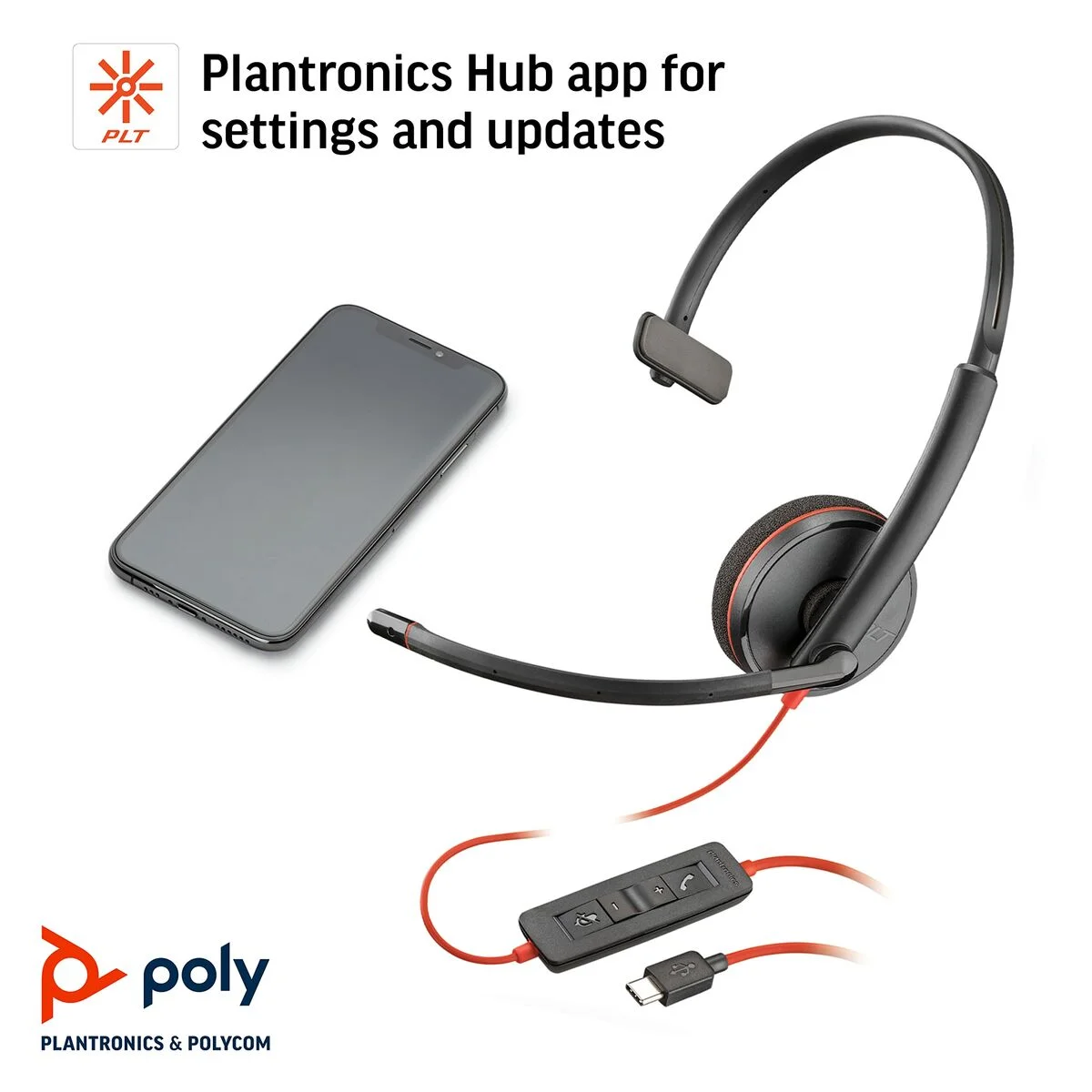 Auriculares con Micrófono Poly 209748-201 Negro