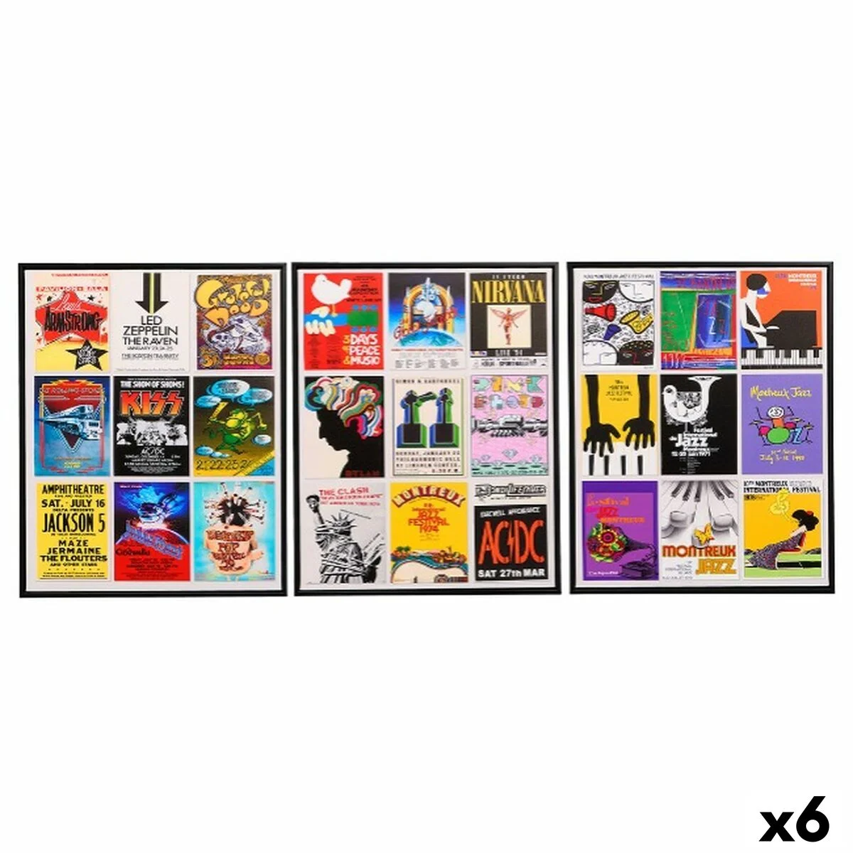 Lienzo Gift Decor Música 40 x 2 x 50 cm (6 Unidades)