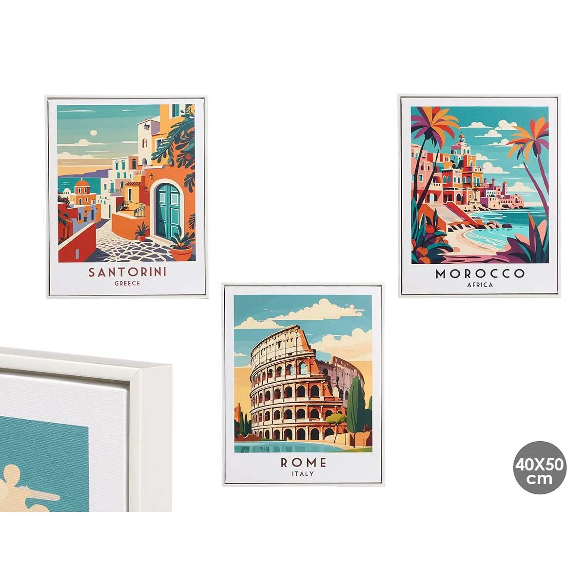 Lienzo Gift Decor Ciudad 40 x 3 x 50 cm (6 Unidades)