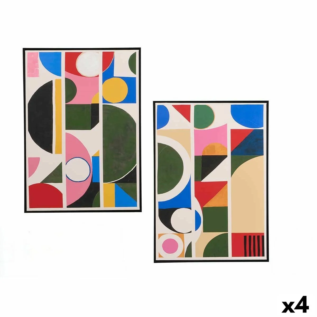 Lienzo Gift Decor Abstracto 50 x 3 x 70 cm (4 Unidades)