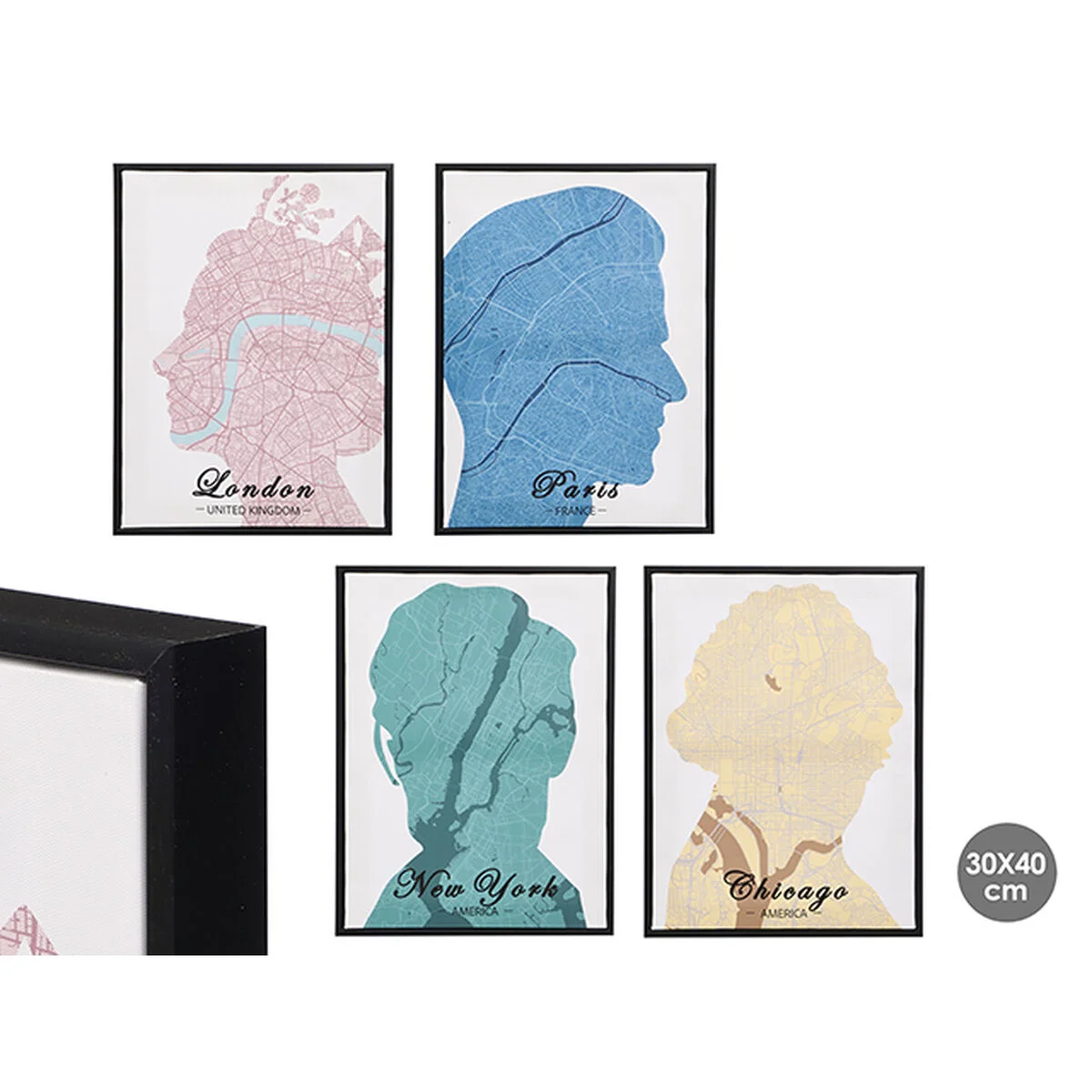 Lienzo Gift Decor Royalty 30 x 3 x 40 cm (8 Unidades)