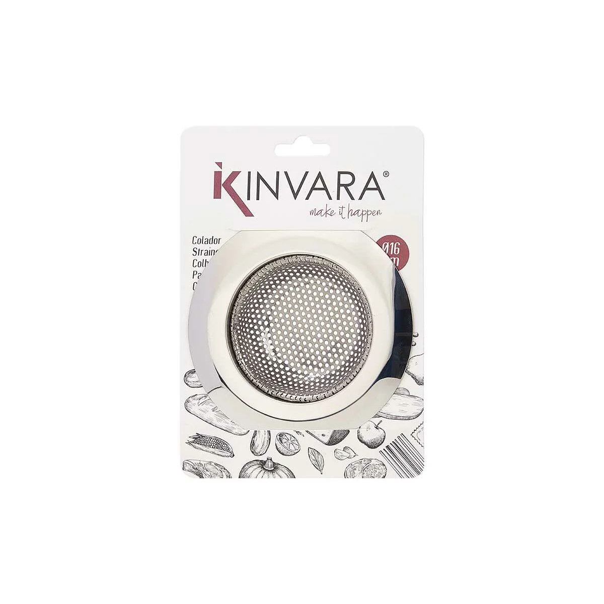 Filtro Fregadero Kinvara Plateado Acero Inoxidable Ø 16 cm (12 Unidades)