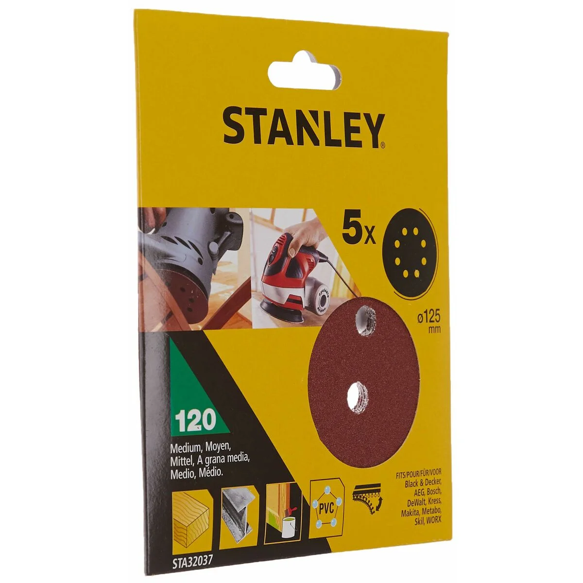Discos de lija Stanley (5 Unidades)