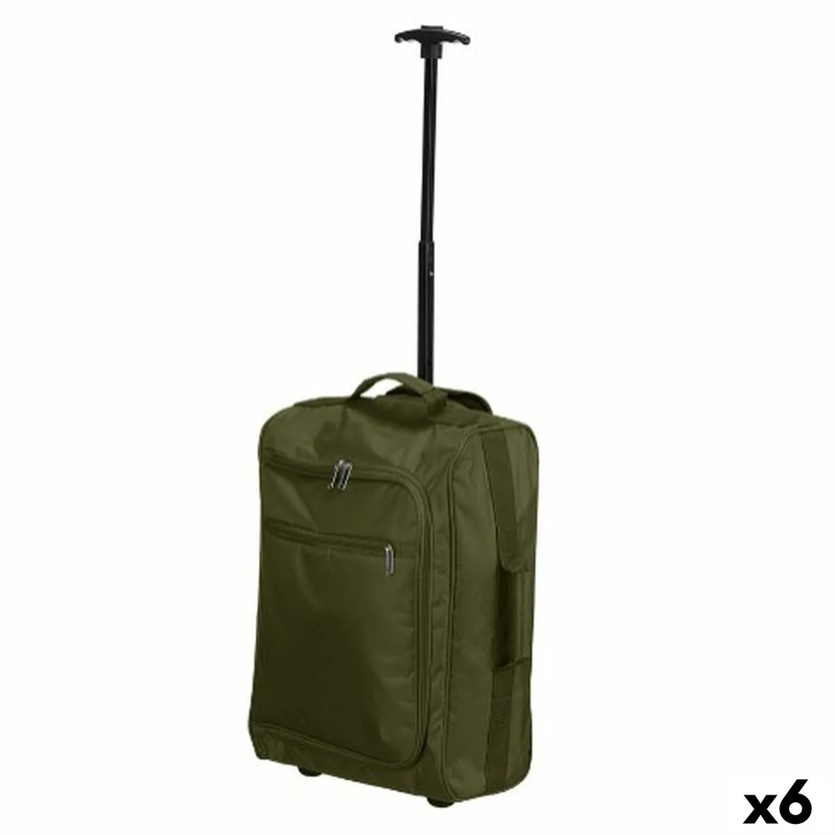 Mochila Trolley Negro Verde Poliéster Metal Plástico 31,5 l 35 x 18 x 51 cm (6 Unidades)