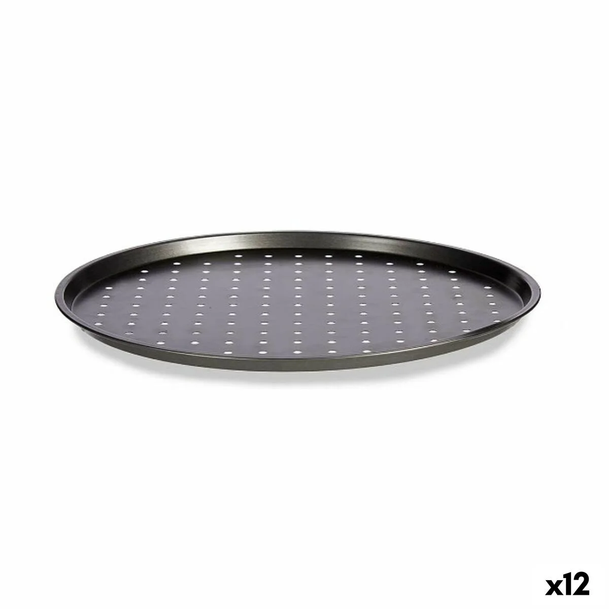 Molde para Pizza Kinvara Gris Acero al carbono 33 x 1 x 33 cm (12 Unidades)
