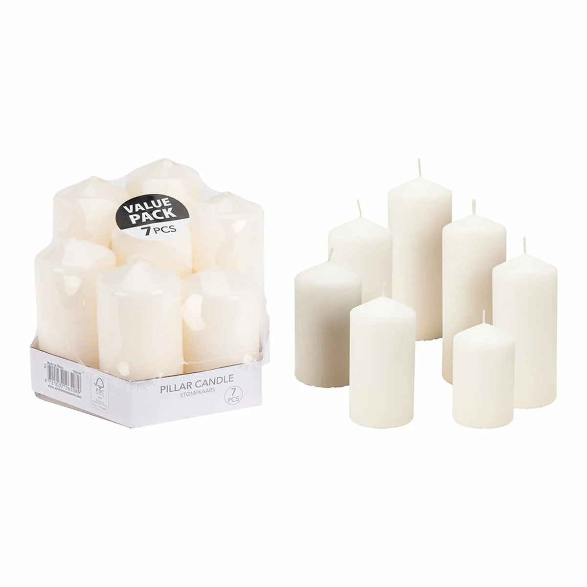 Set de Velas Blanco (7 Unidades)