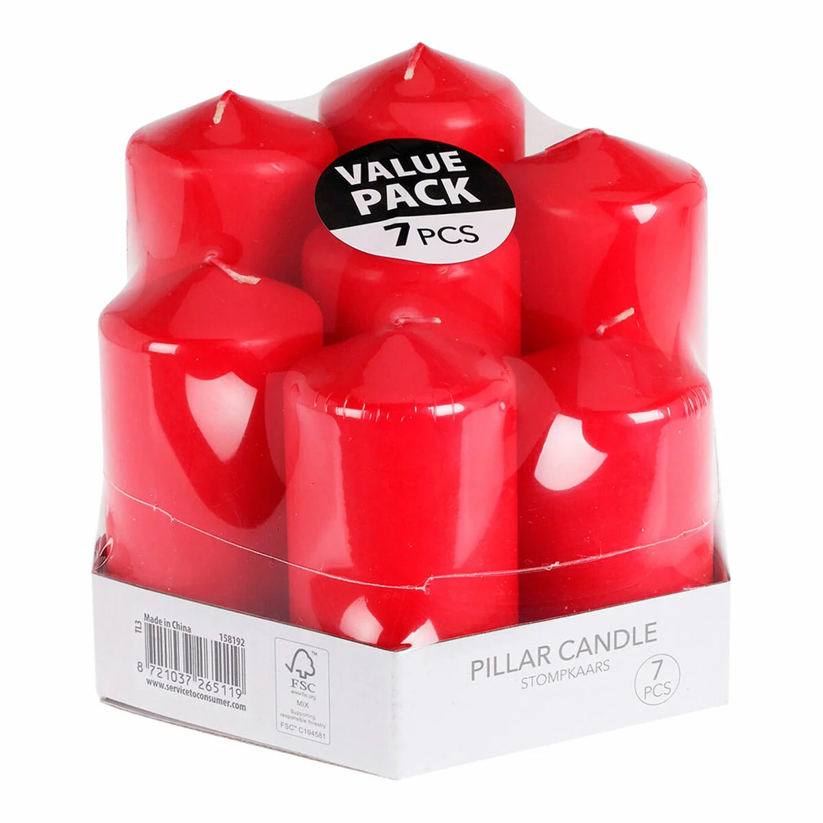 Set de Velas Rojo (7 Unidades)
