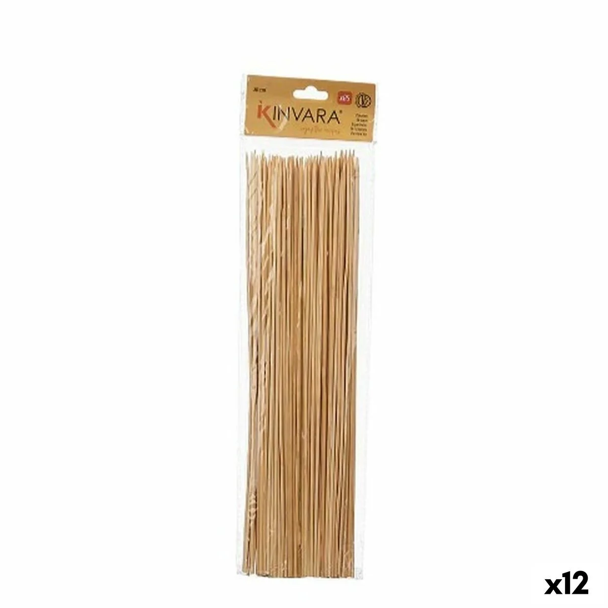 Palillos de Bambú Kinvara Natural 30 cm 85 Piezas (12 Unidades)