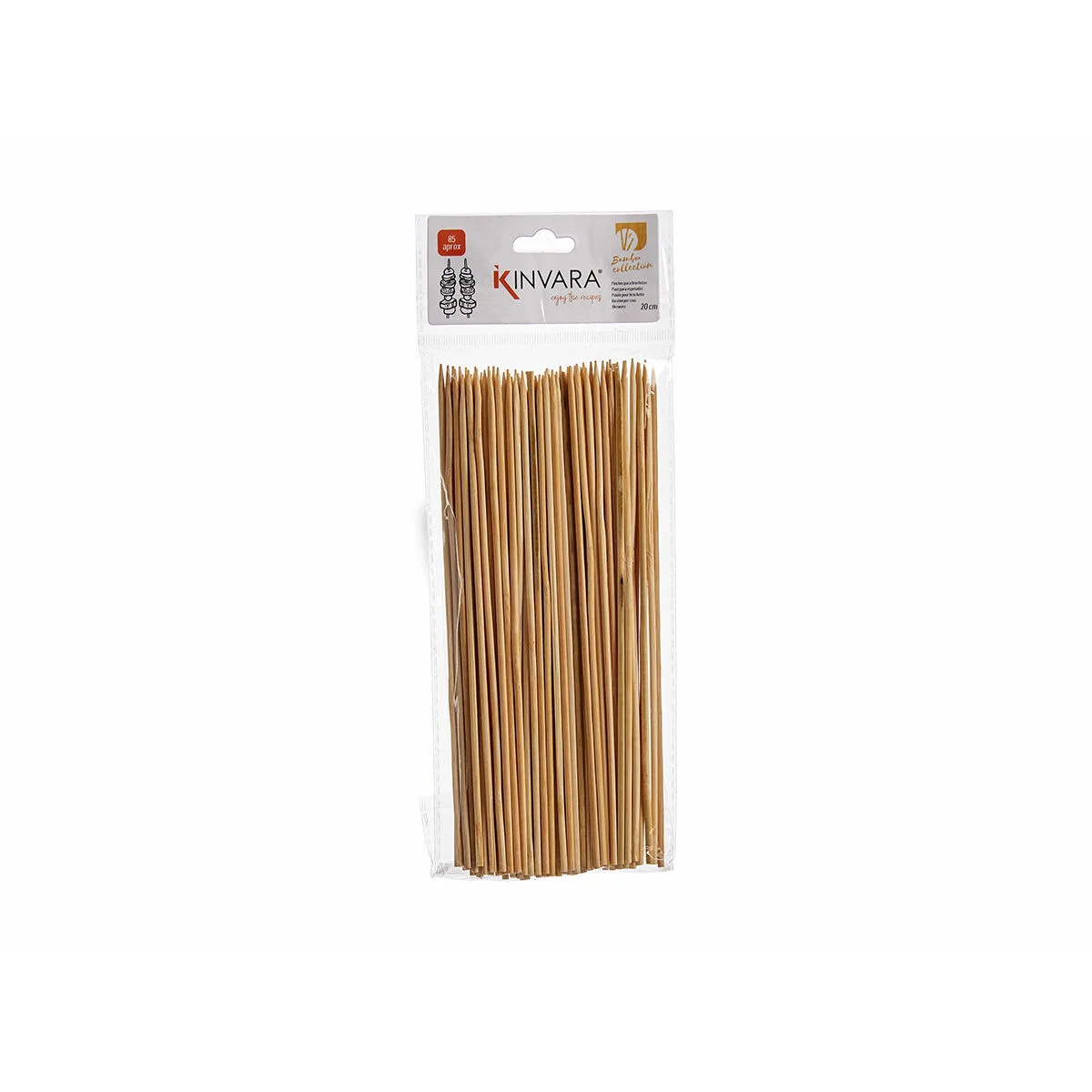 Palillos de Bambú Kinvara Marrón Bambú 20 cm 85 Piezas (12 Unidades)