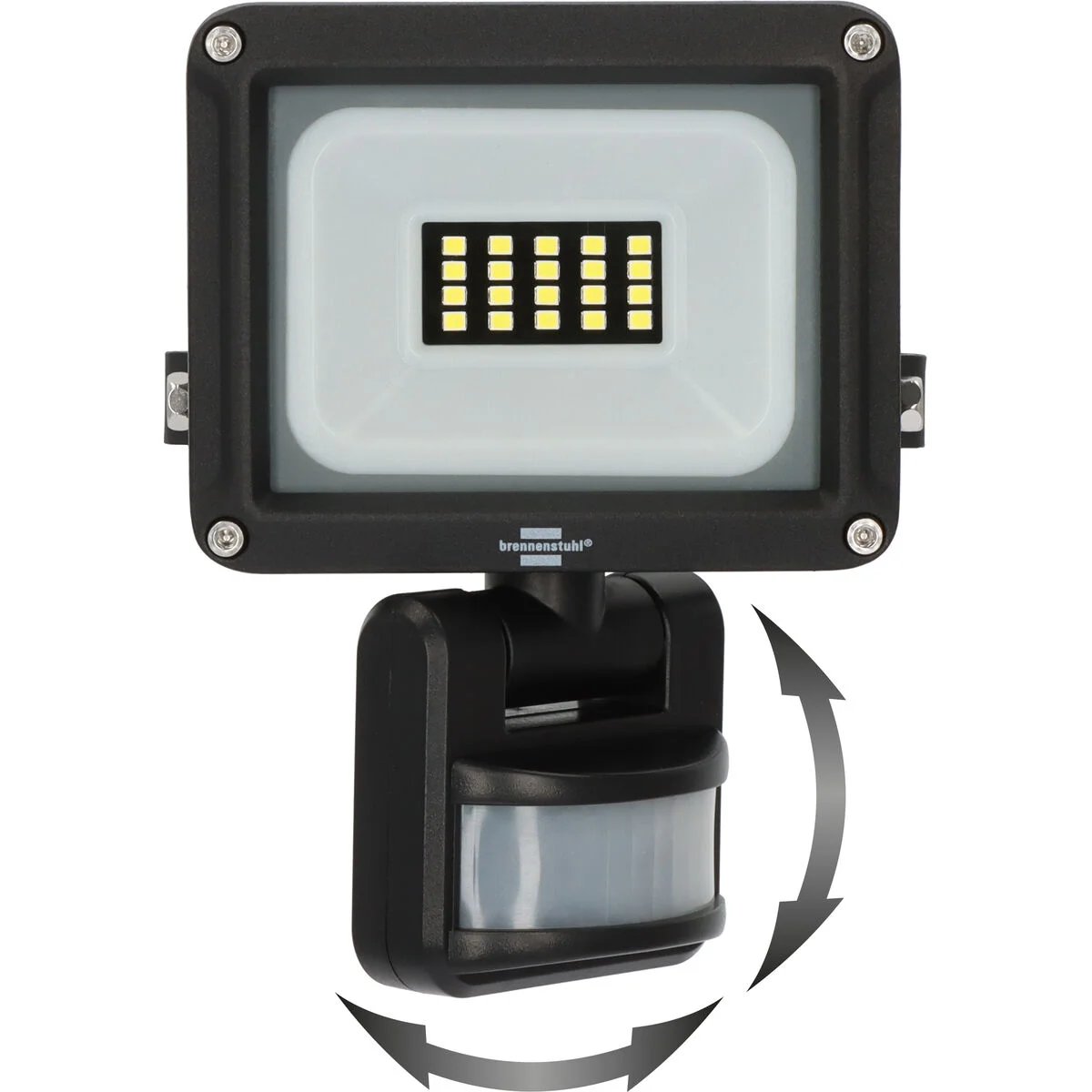 LED spotlight Brennenstuhl JARO D 10 W 1150 Lm Black Motion Detector (6500 K)