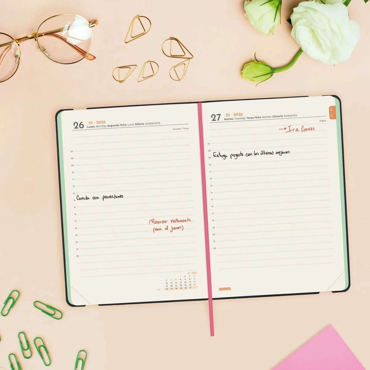 Agenda Finocam FLEXI JOY Bloom 11,8 x 16,8 cm 2026