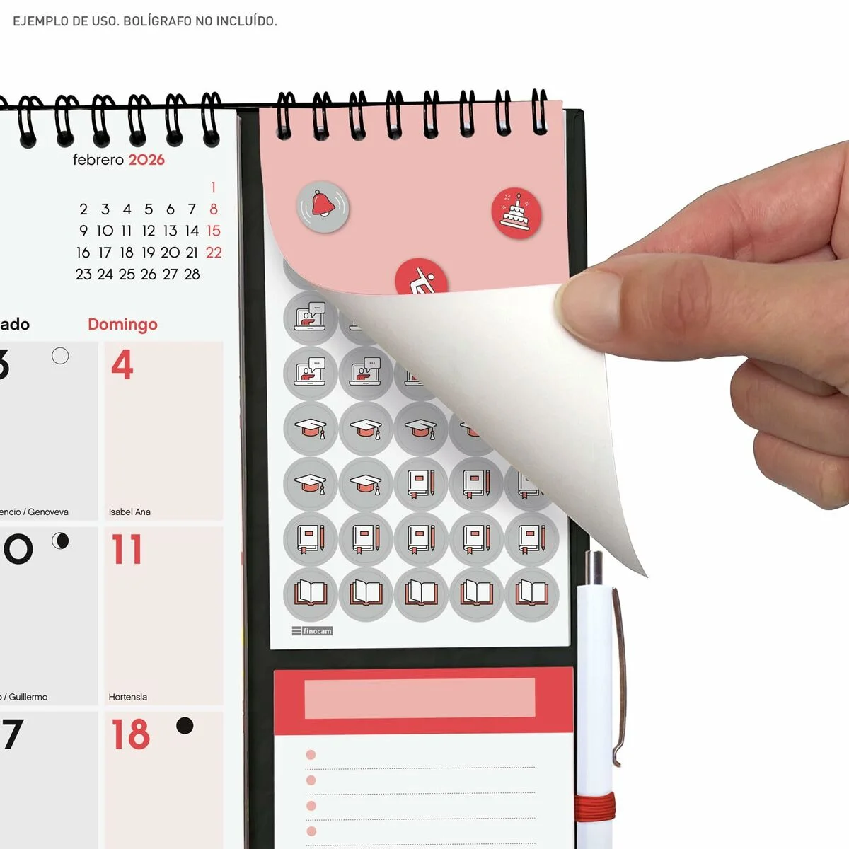 Calendario de pared Finocam Plus Papel 2026 21,5 x 32,5 cm