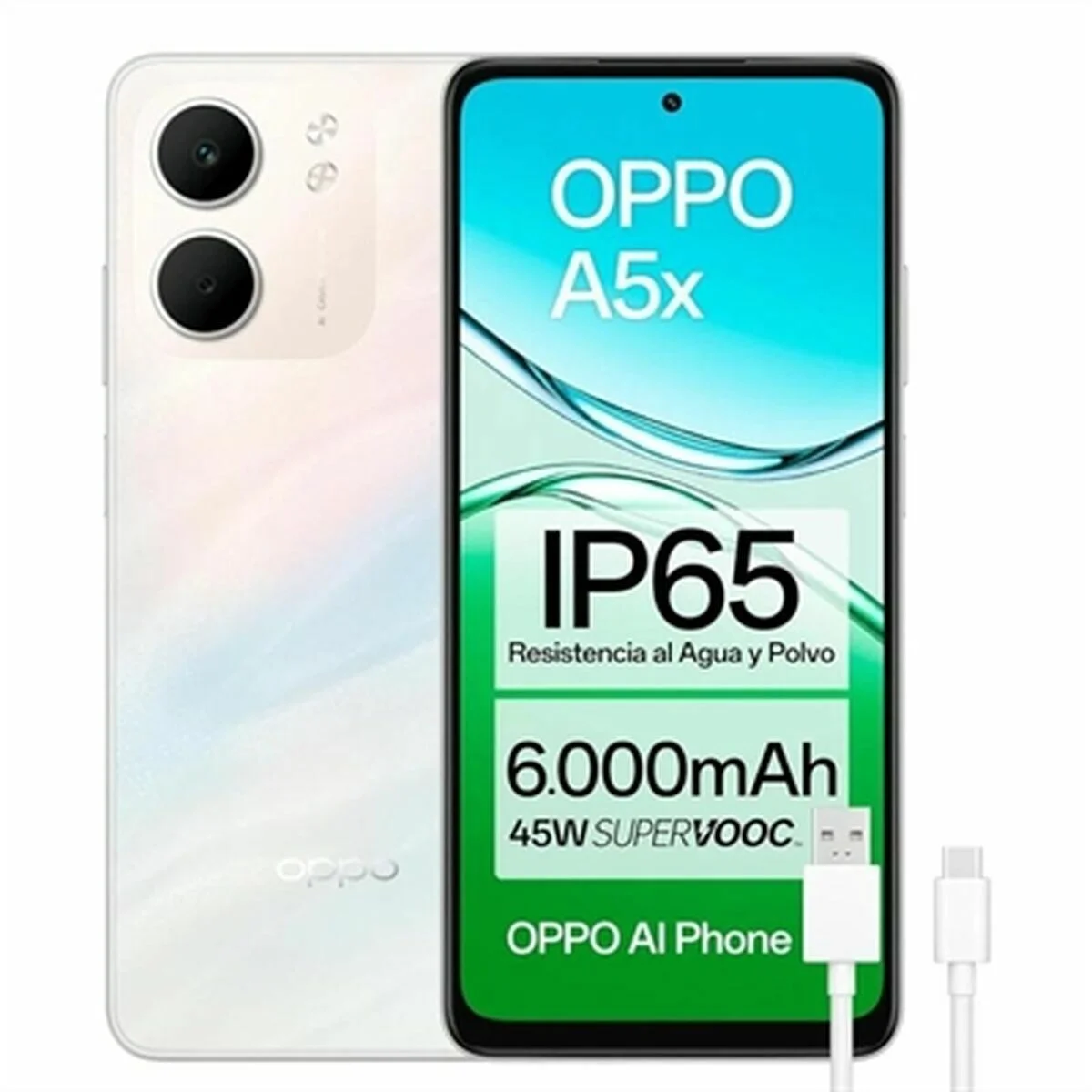 Smartphone Oppo A5X WHITE 6,67" Octa Core 4 GB RAM 128 GB Blanco