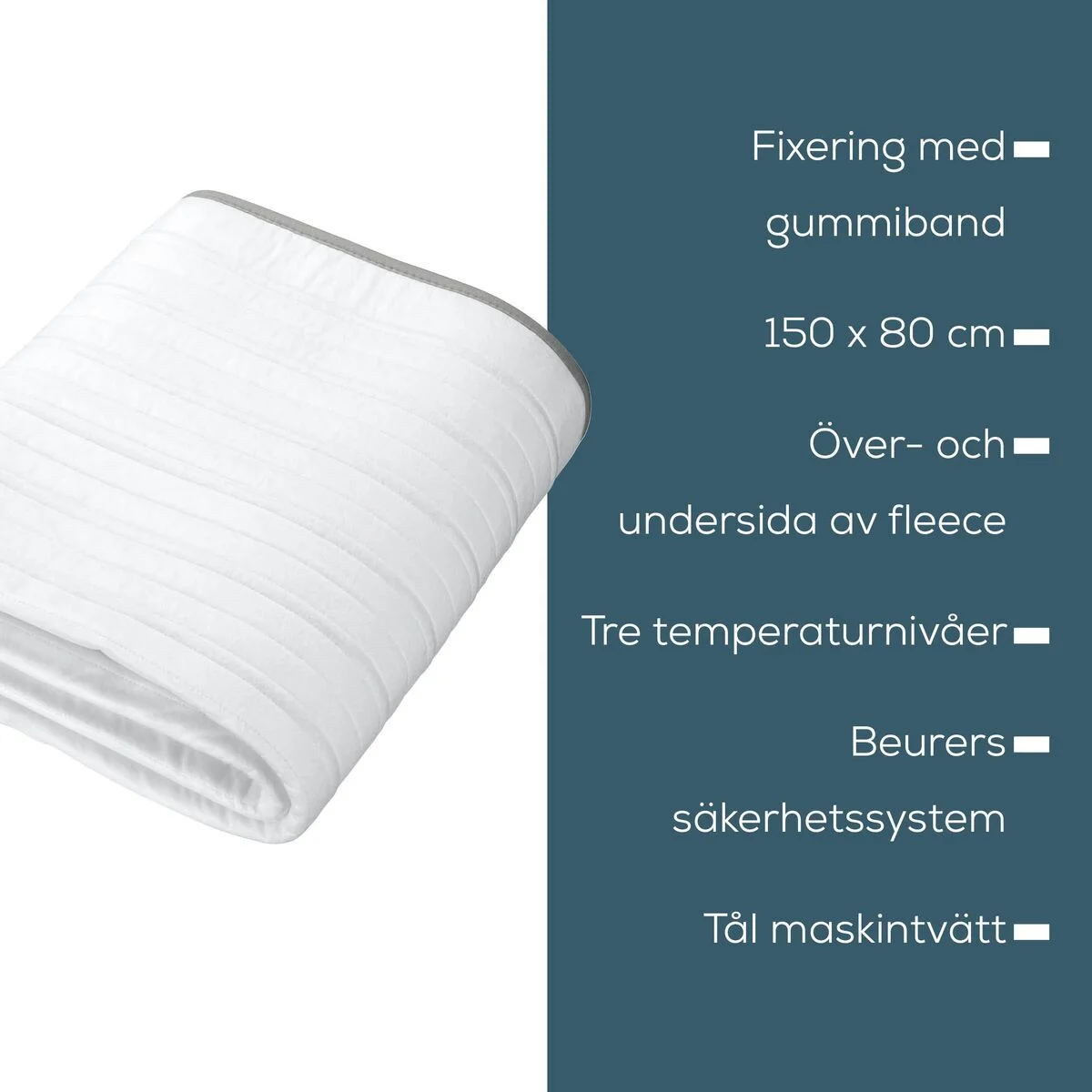 Manta Eléctrica Beurer TS17 150 x 80 cm Blanco Gris 100 % poliéster 65 W