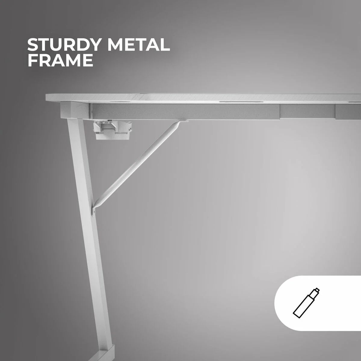 Mesa de Escritorio Gaming Mars Gaming ERGO Blanco 140 x 60 cm