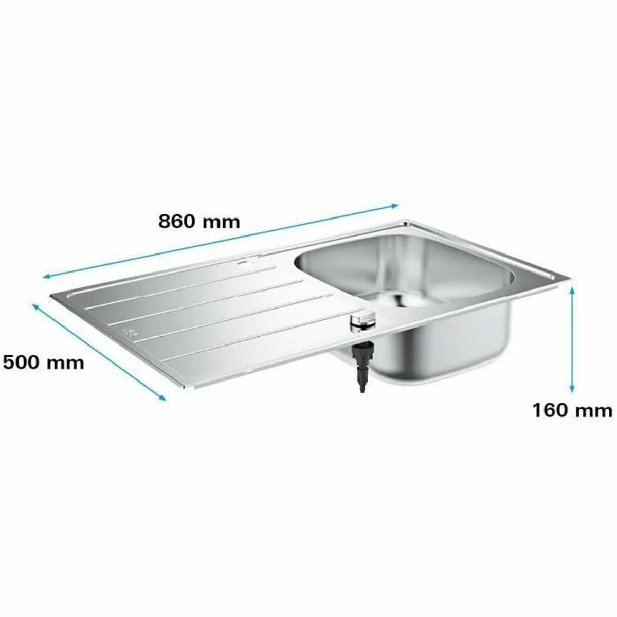 Fregadero de Un Seno Grohe 31552SD1 Gris