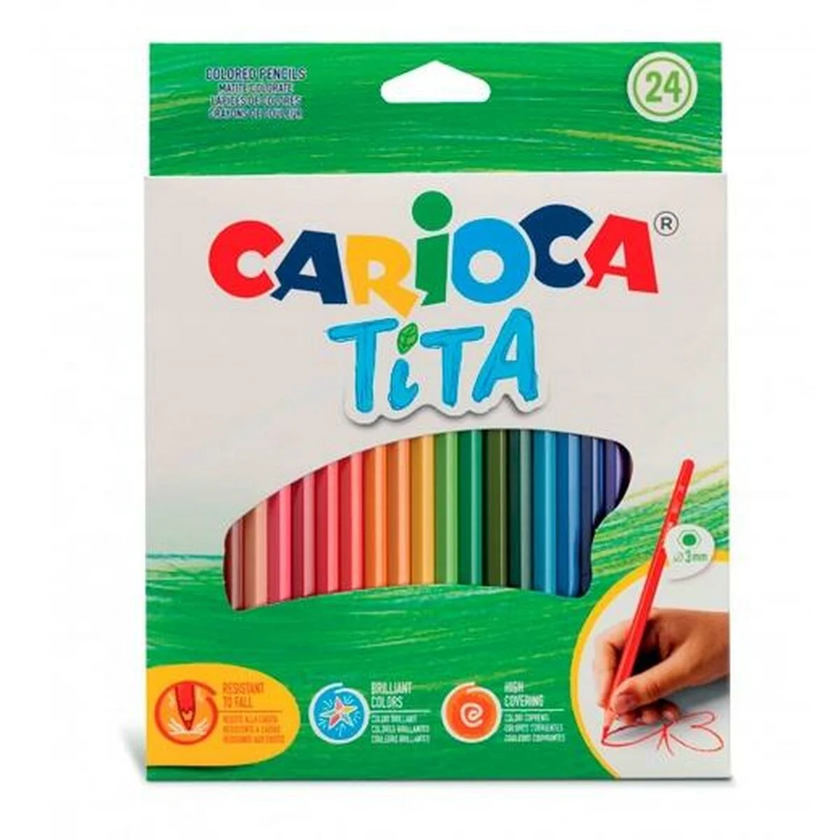 Lápices de colores Carioca Tita Multicolor 24 Piezas (6 Unidades)