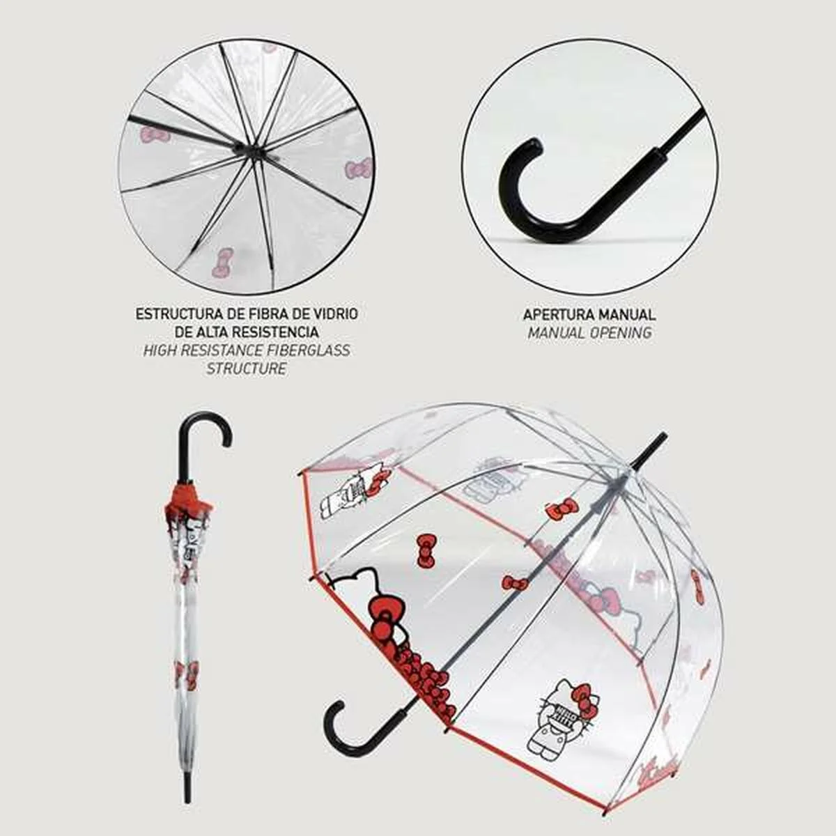 Paraguas Hello Kitty Azul 60 cm