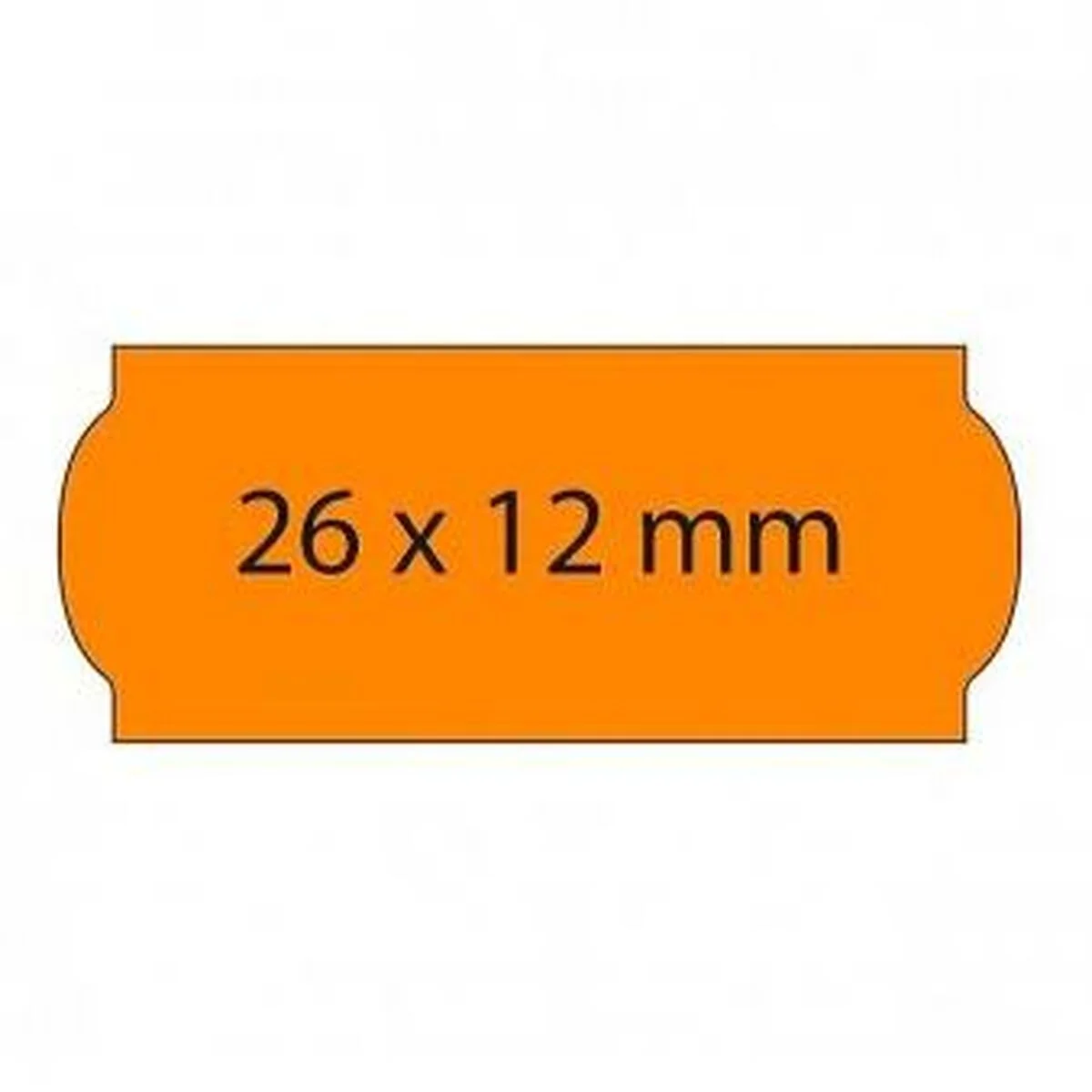 Rollo de Etiquetas Naranja 26 x 12 mm (36 Unidades)