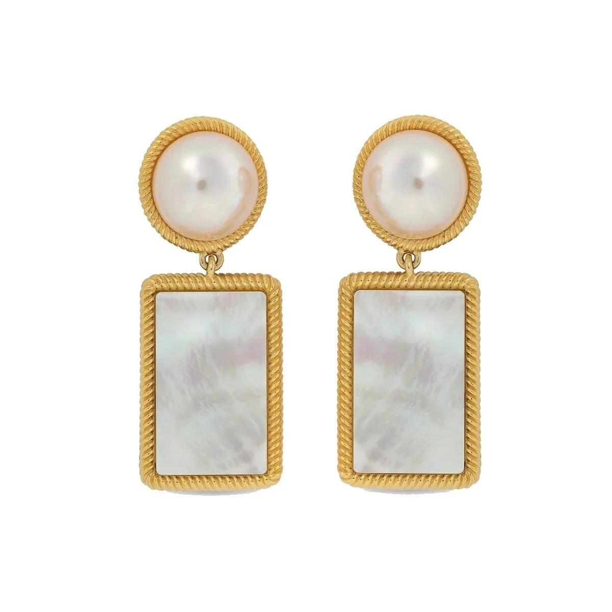 Pendientes Mujer Majorica 17788.01.1.E00.906.1 Dorado Blanco