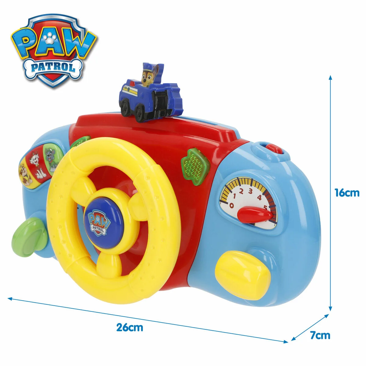 Volante para Carrito de Paseo The Paw Patrol 26 x 16 x 7 cm (4 Unidades)