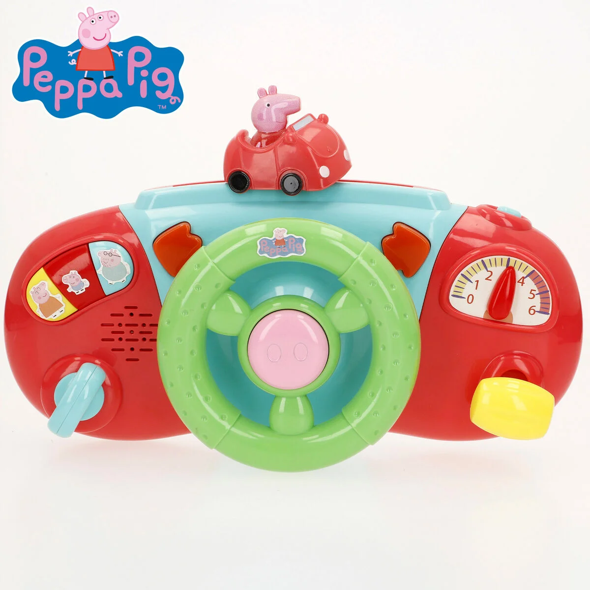 Volante para Carrito de Paseo Peppa Pig 26 x 17 x 7 cm (4 Unidades)