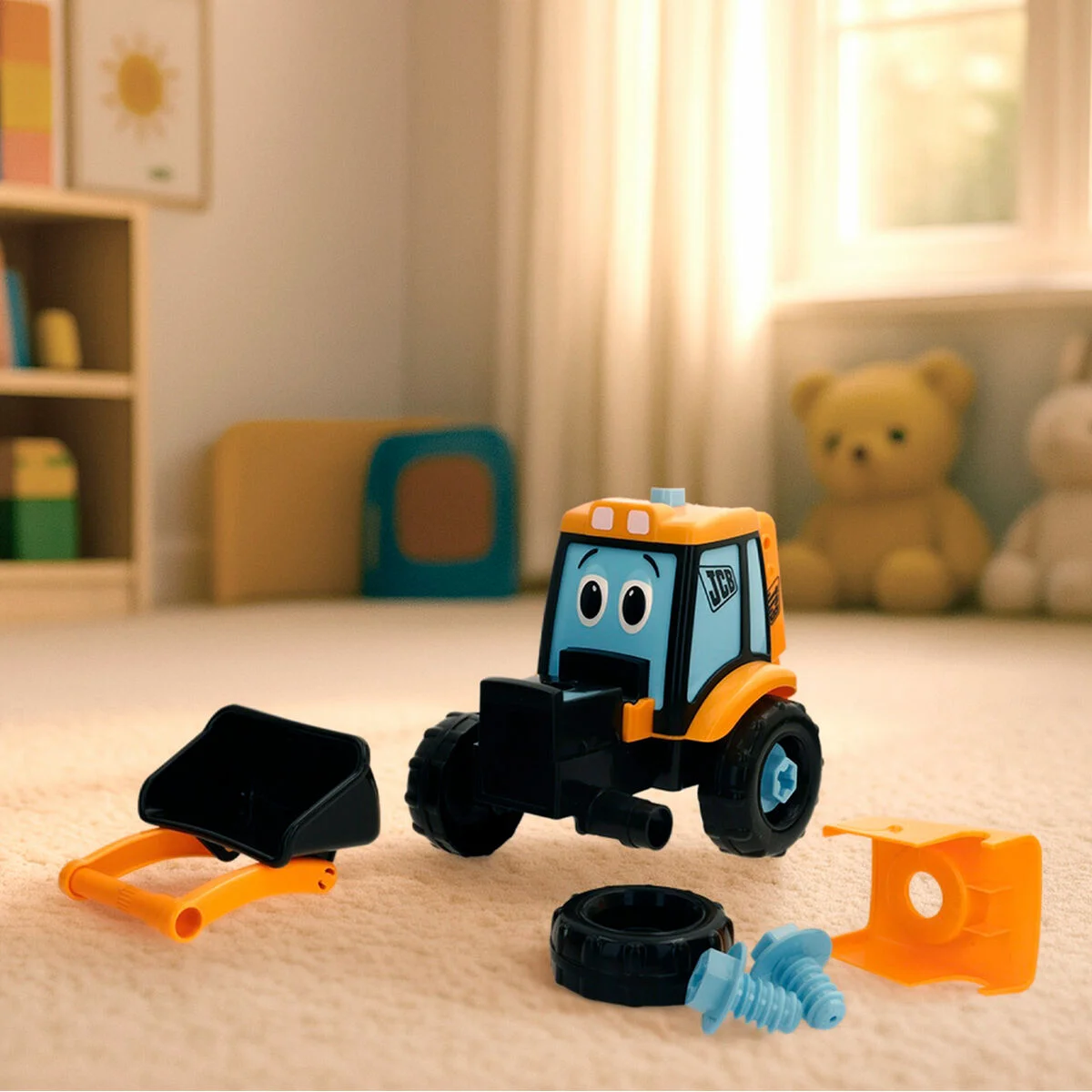 Camión Retroexcavadora Teamsterz 31 X 18 X 15 CM (4 Unidades)