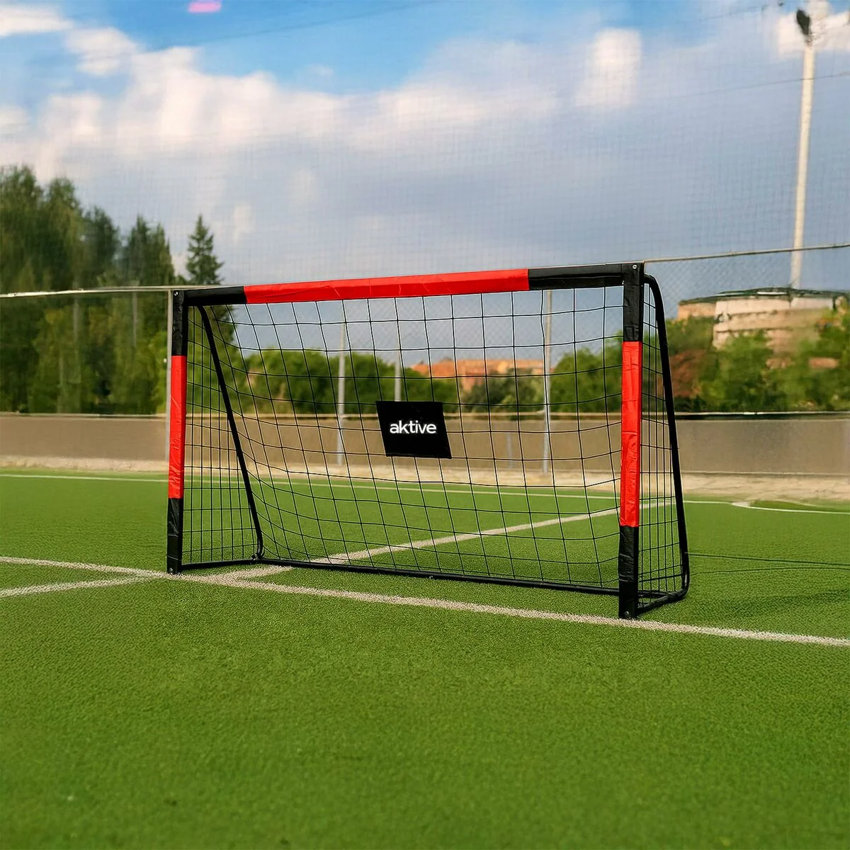Portería de Fútbol Aktive 180 X 12 X 60 CM Negro Rojo