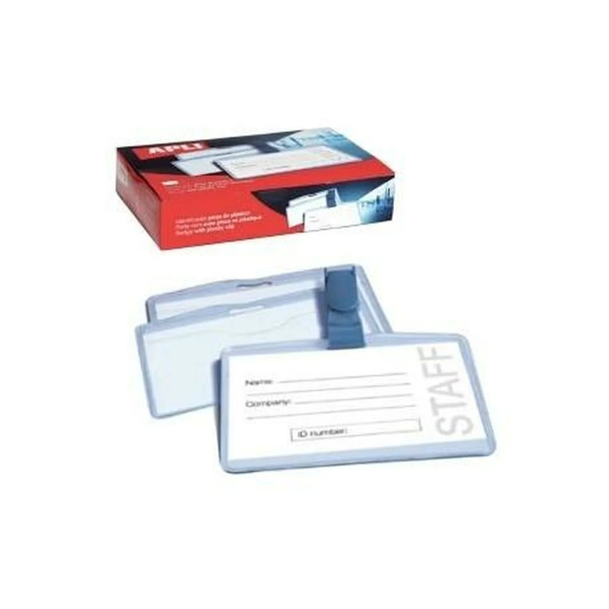 Funda para Tarjeta Identificativa Apli Transparente Plástico 90 x 56 mm 25 Piezas (18 Unidades)
