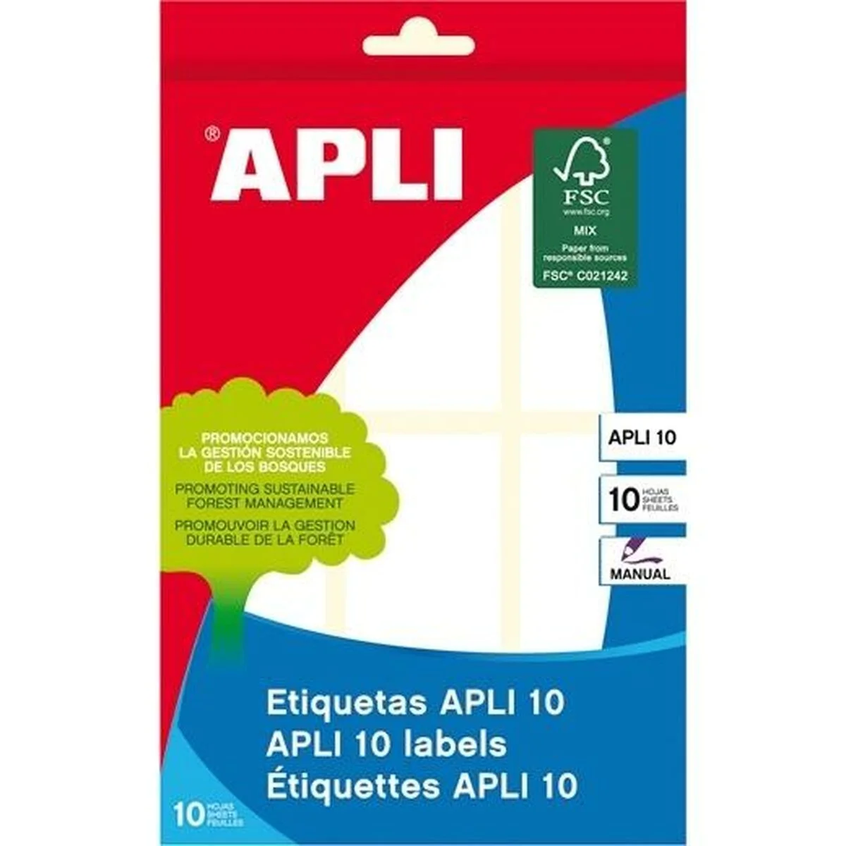 Etiquetas adhesivas Apli Blanco Papel 10 Hojas 36 x 82 mm (10 Unidades)