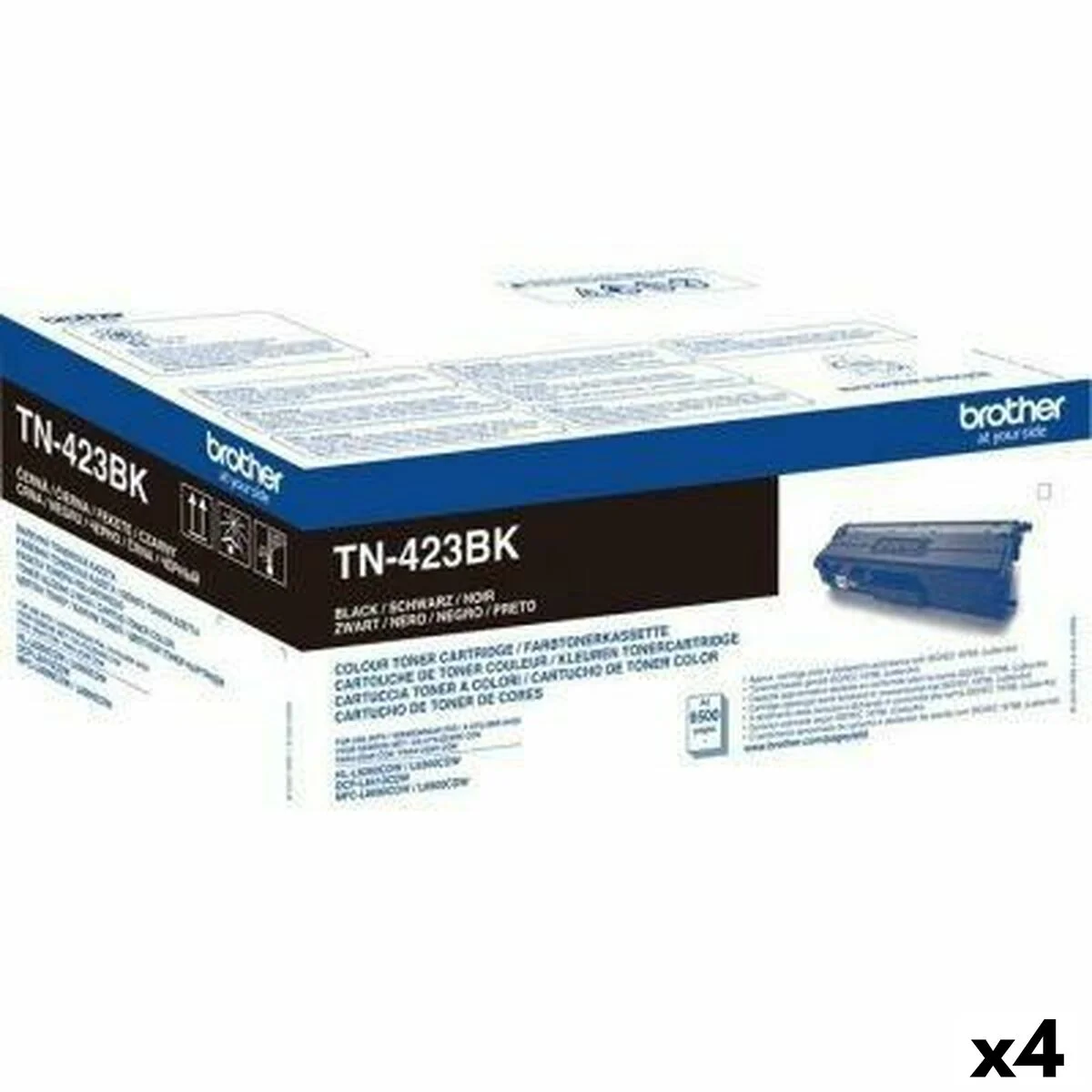 Tóner Brother TN423BK Negro (4 Unidades)