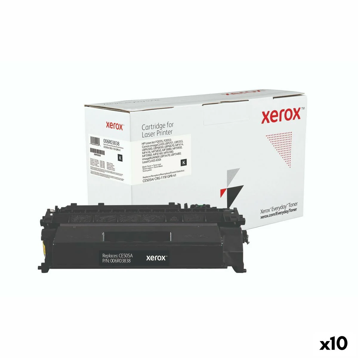 Tóner Xerox CE505A Negro (10 Unidades)