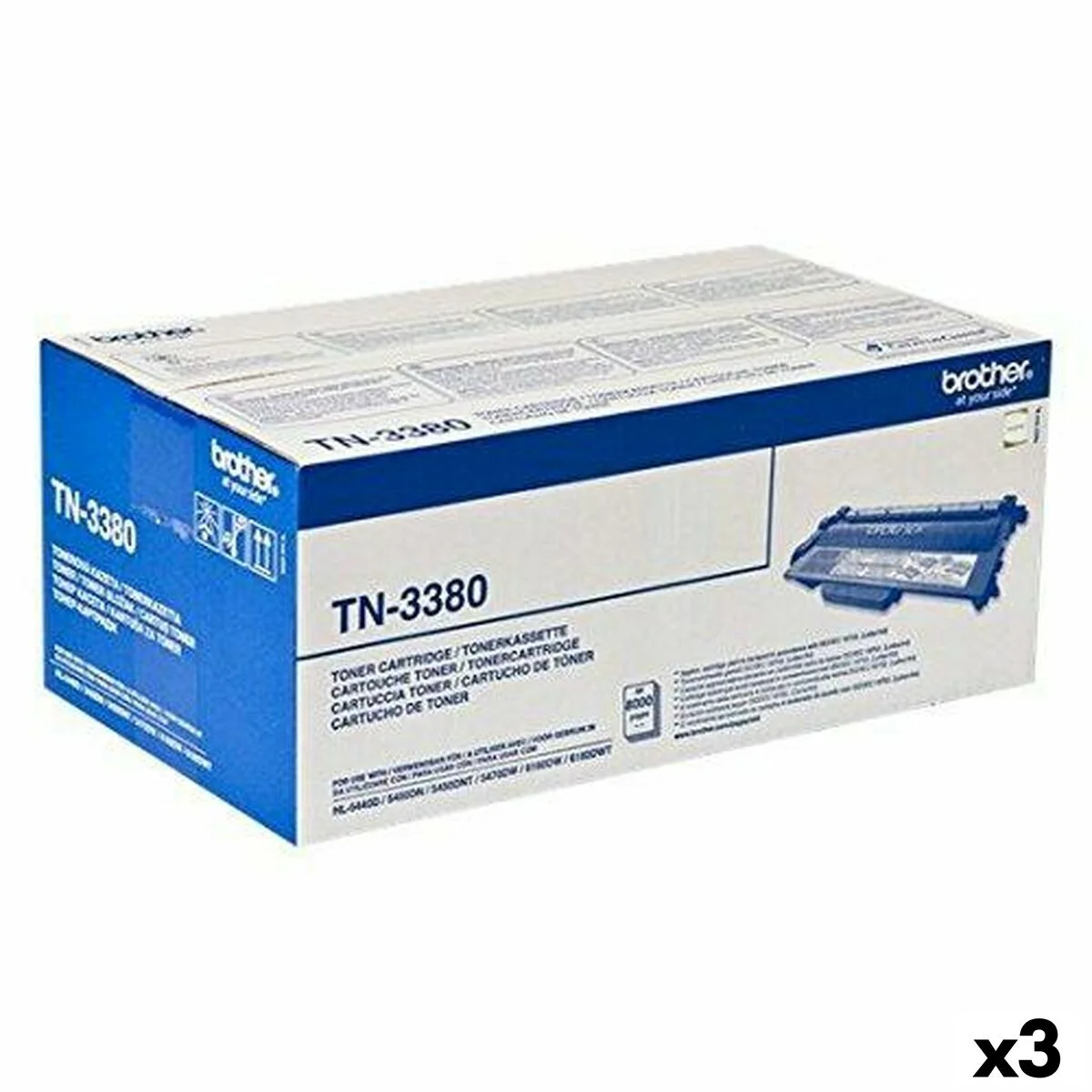 Tóner Brother TN3380 Negro (3 Unidades)