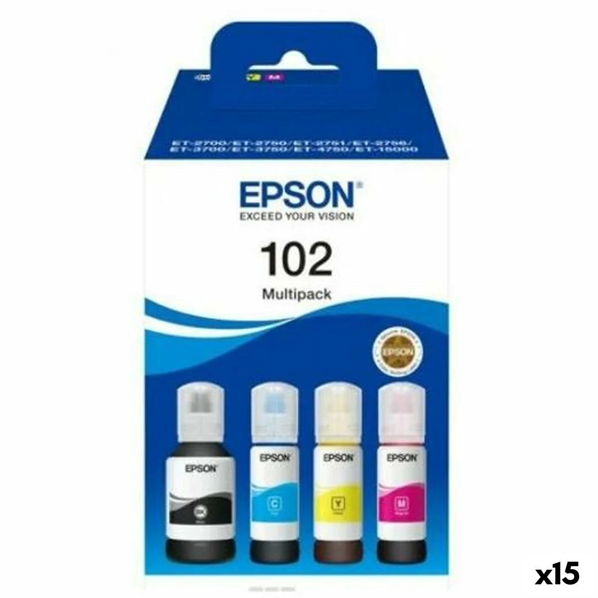 Cartucho de Tinta Original Epson Nº102 Multipack Amarillo (15 Unidades)